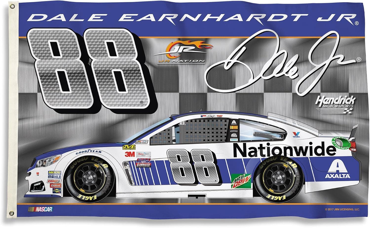 BSI NASCAR Unisex 2-Sided 3x5 Foot Flag with Grommets