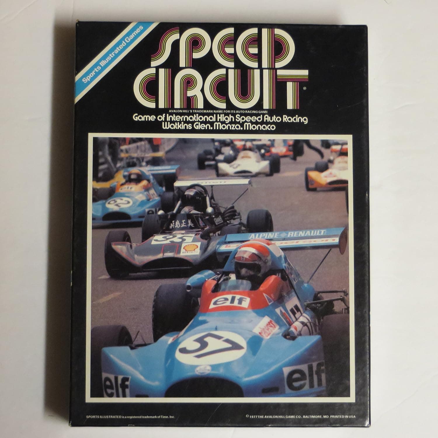 Avalon Hill Speed Circuit Bookshelf Game 1977
