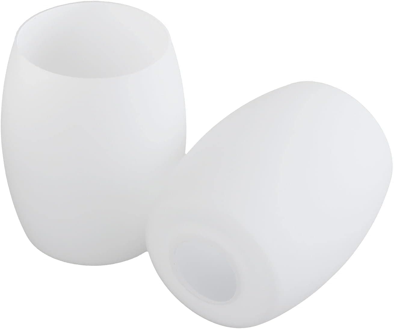 Voguad 2 Pack Glass Lamp Shade for Mini Pendant Light, Opal White Glass Globe Replacement for Chandelier Light Fixture, Wall Sconce, 1 5/8" inch Fitter