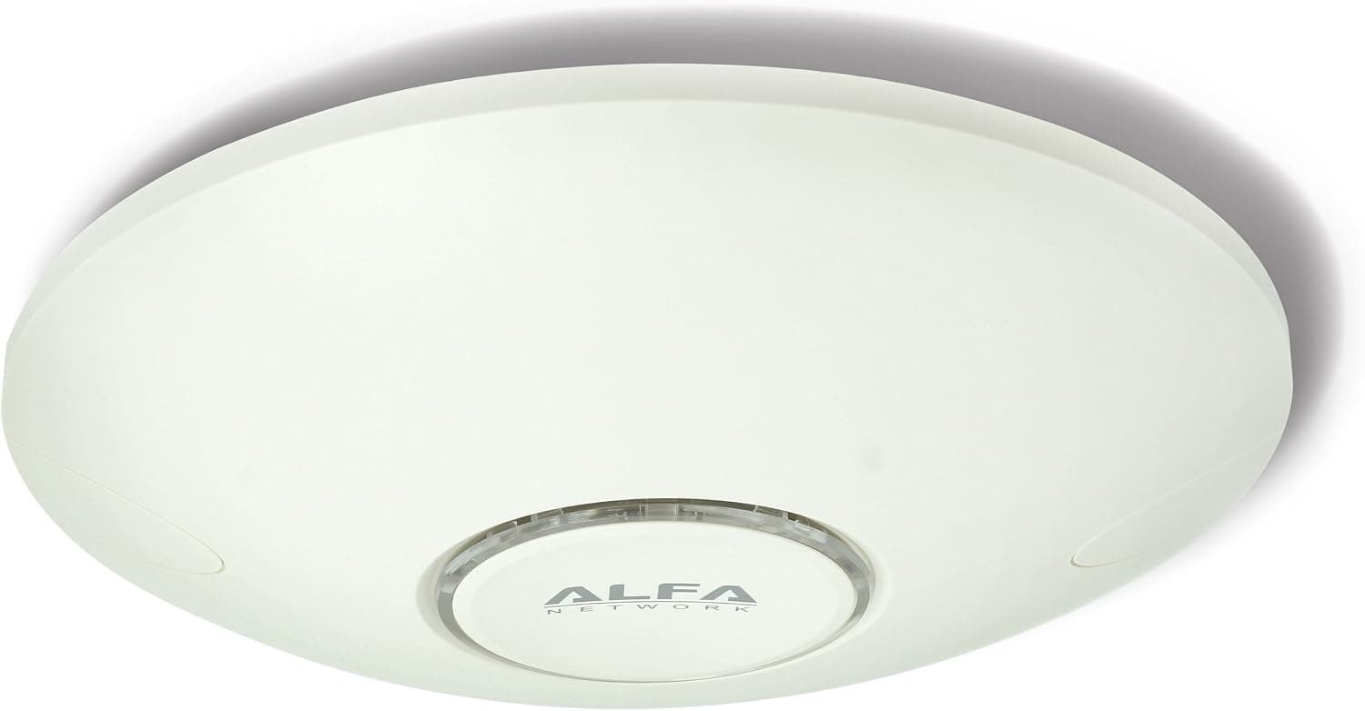 Alfa AP120C Enterprise Wall & Ceiling Mount Indoor Access Point - Concurrent Dual-Radios 2.4GHz + 5GHz MIMO, Indoor AP CPE