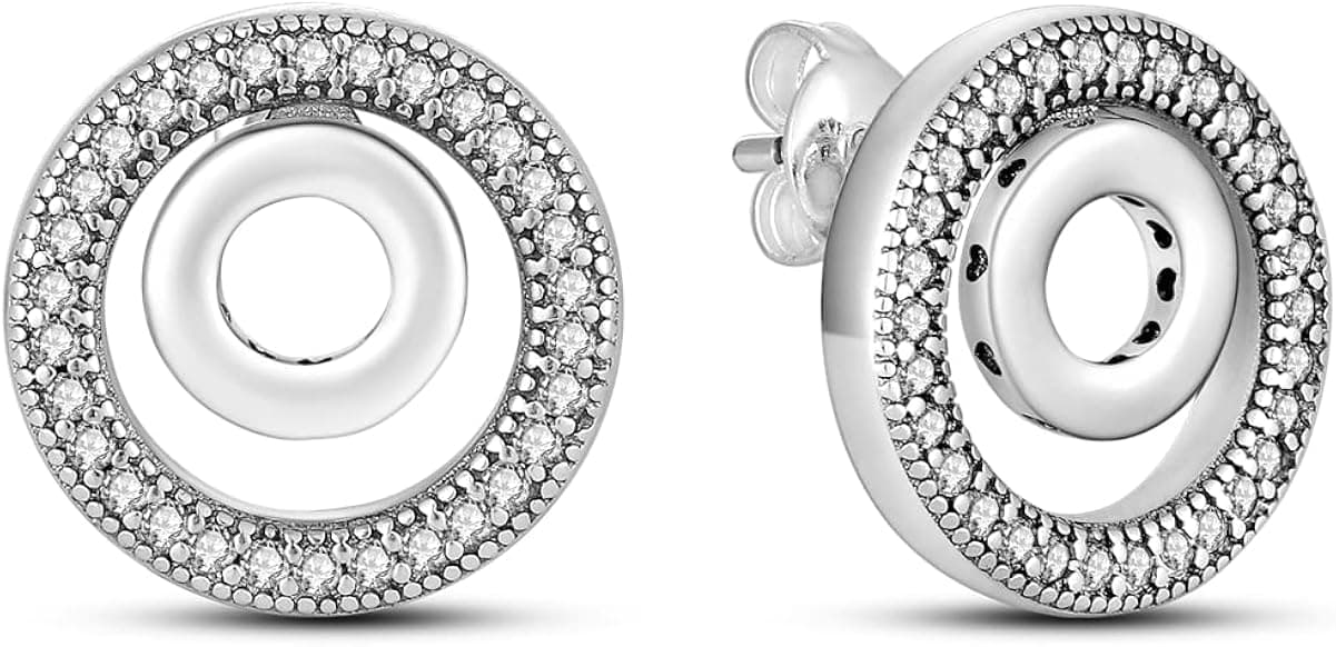 NARMO Earrings for Women 925 Sterling Silver Stud Earrings for Girls Hypoallergenic Earrings Silver Jewelry Various Earrings