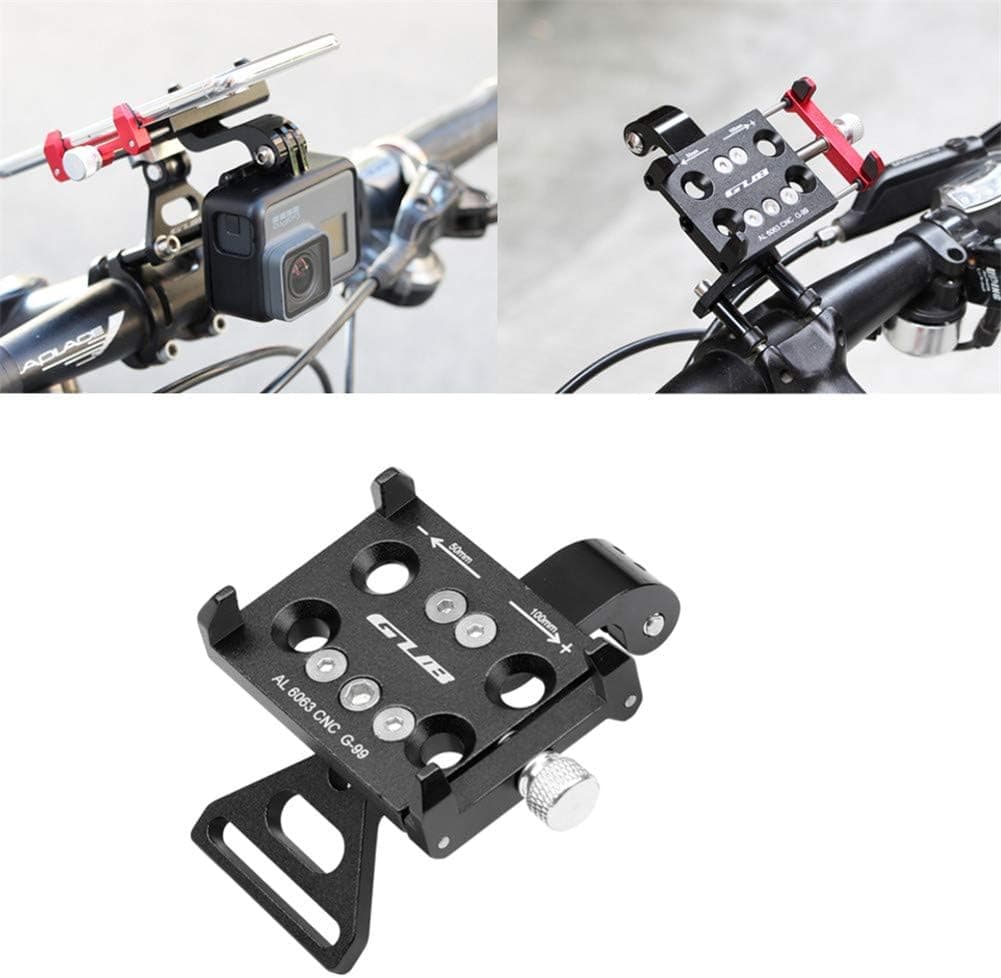 GUB Bike Phone Mount,Bicycle Phone Holder Bike Out-Front Mount for Gopro Hero 6/5/4 Session SJCAM,for iPhone X/6/7/8 Plus,Samsung Galaxy S9/S8 Plus,3.5"-6.2" Phones Black