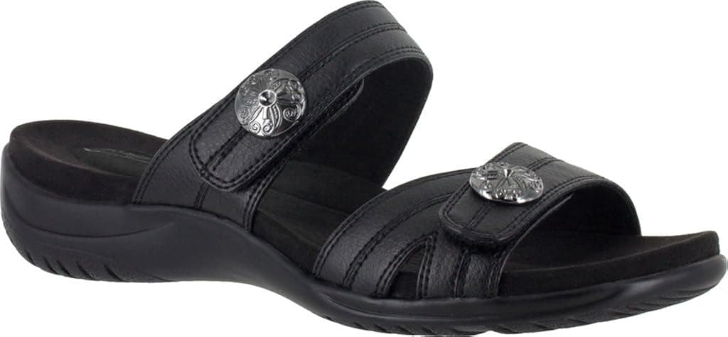 Easy Street Women's Ashby Slide,Black Synthetic,US 9 WW