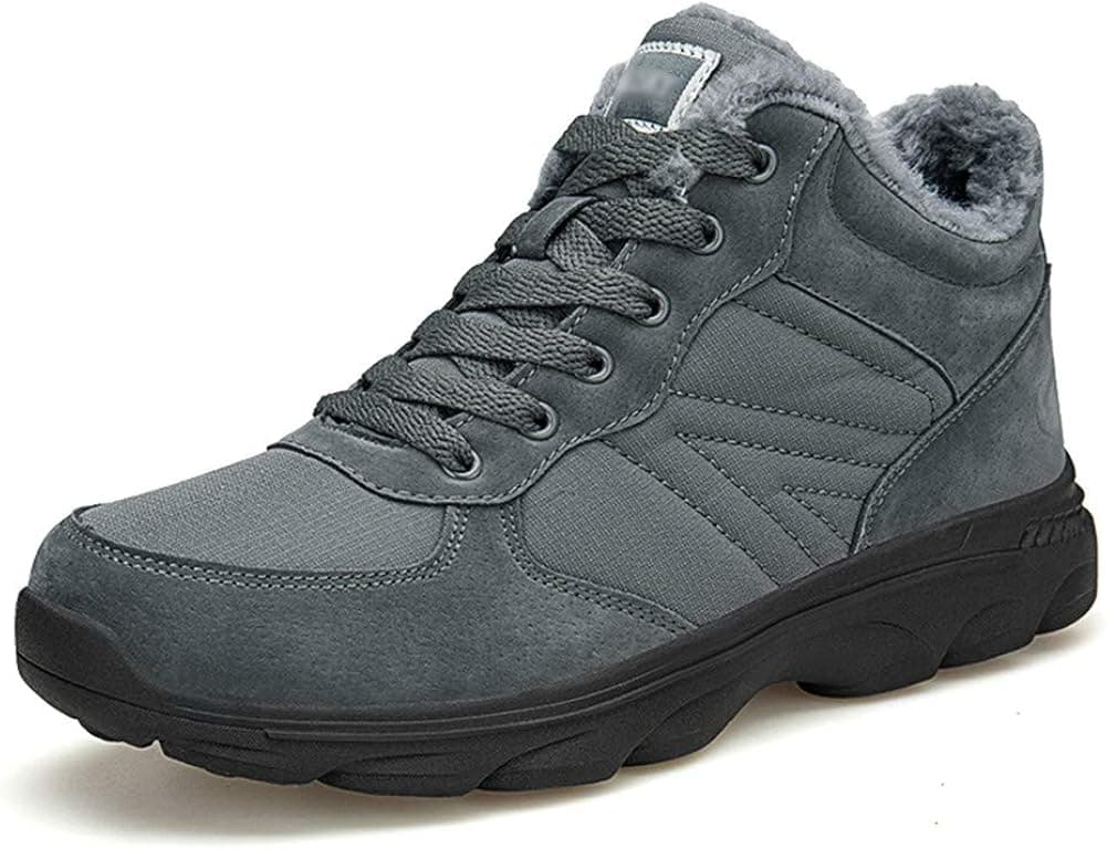 UPSOLO Mens Winter Trekking Backpacking Snow Boots Water Resistant Shoes Anti-Slip Fully Fur Lined Casual Lightweight Hiking Boot
