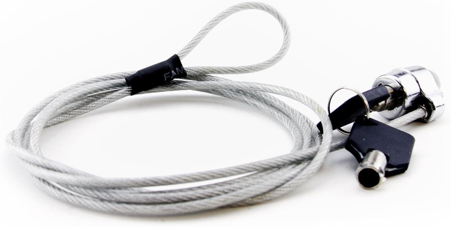 LB1 High Performance New Laptop Lock Security Cable for Acer Asus Dell HP/Compaq IBM Lenovo Gateway Samsung Sony Laptop Notebook Computer 5.9ft Anti-Theft Chain Lock Cable