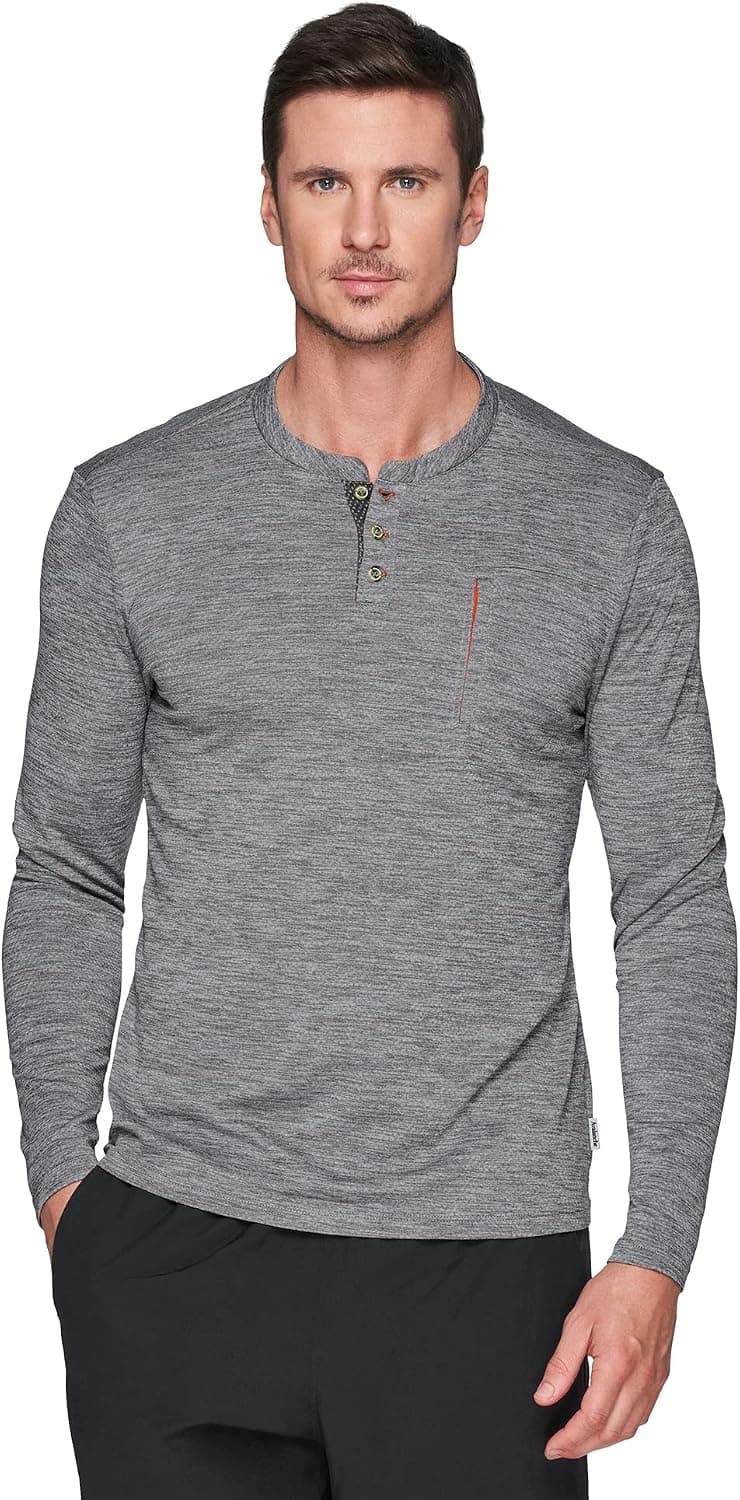 Avalanche Men's Hiking Top Athletic Breathable Everyday Crewneck Long Sleeve Tee