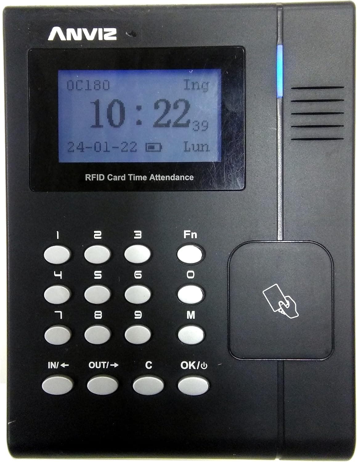 Anviz Oc180 Wall Mount Fingerprint RFID Time Attendance Biometric Timeclock