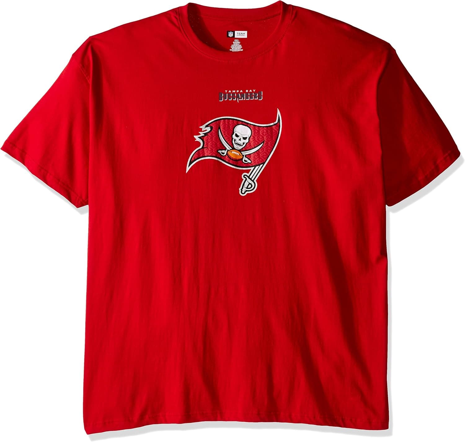 NFL Tampa Bay Buccaneers Unisex Team Logo Screen print on Chest, Red