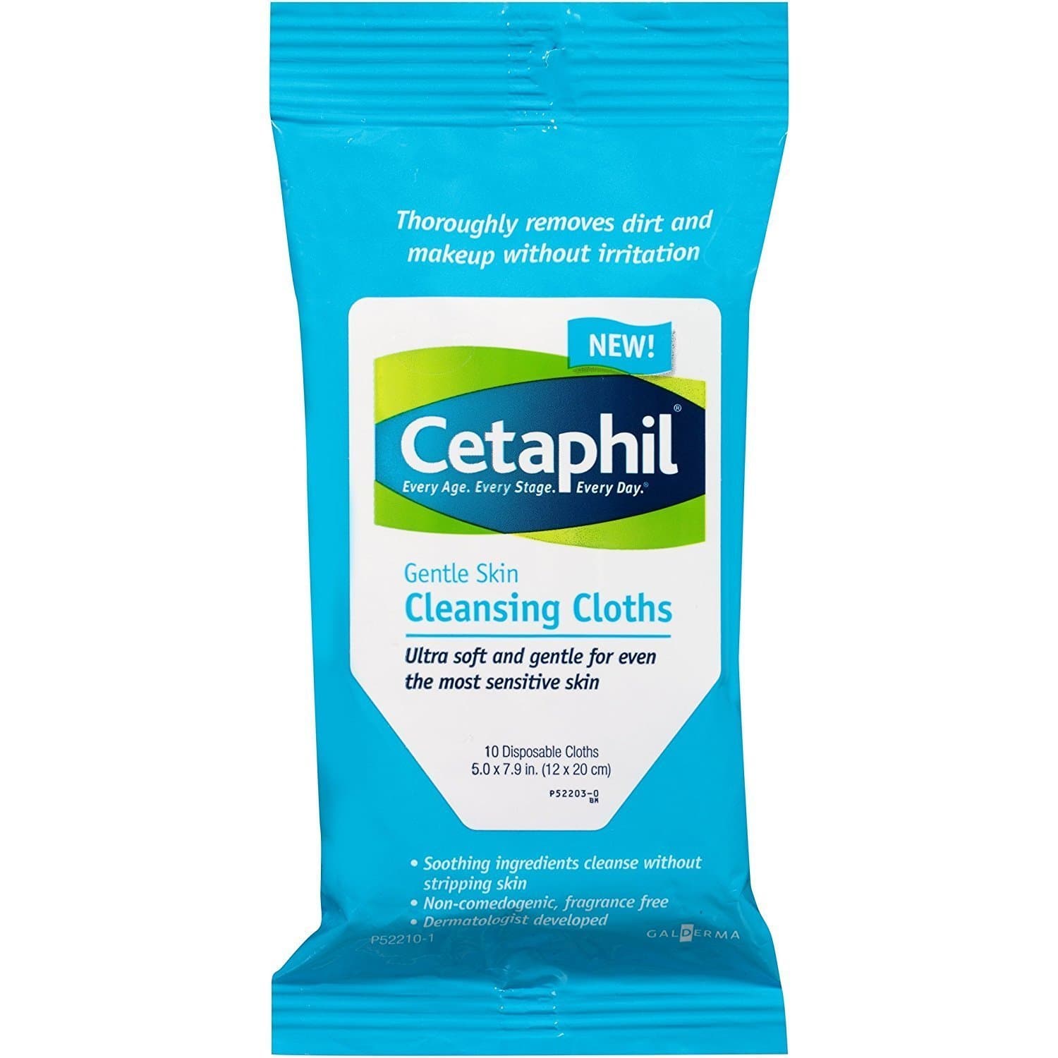 Cetaphil Skin Cleansing Cloths, 5 Packs of 10