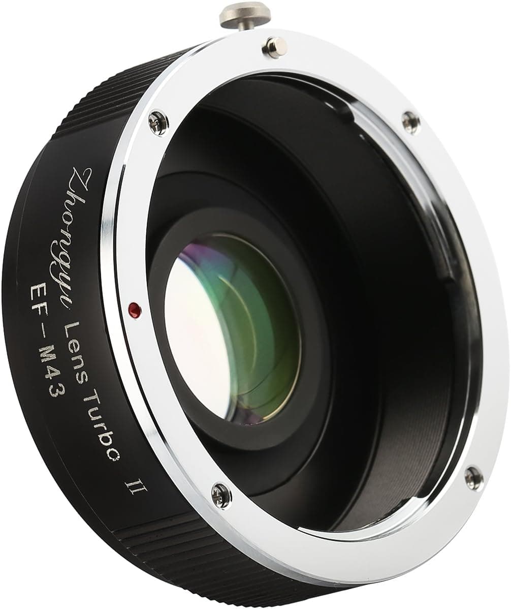 Zhongyi Lens Turbo II EF-M43 Focal Reducer Booster Adapter with Portable Case for Canon EOS Lens to Olympus Panasonic Cameras