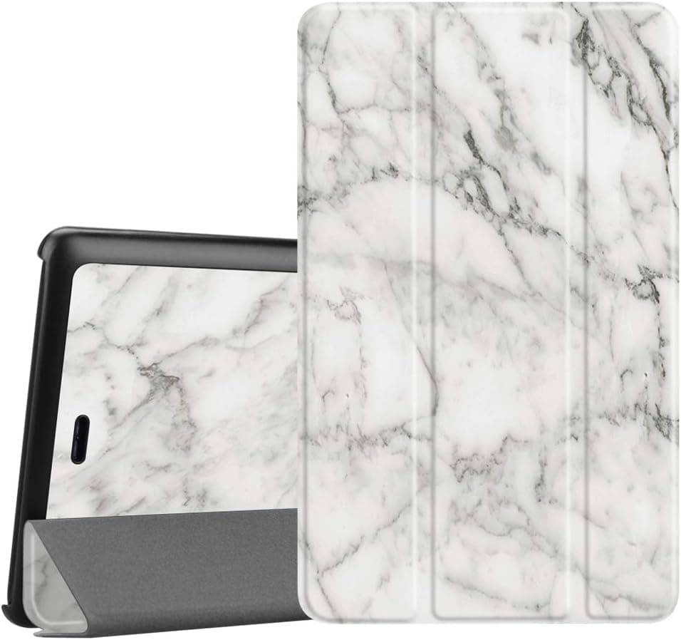 Fintie Case for Alcatel 3T 8" Tablet - Ultra Lightweight Slim Shell Cover for 2018 Released T-Mobile Alcatel 3T 8-inch Tablet, Marble