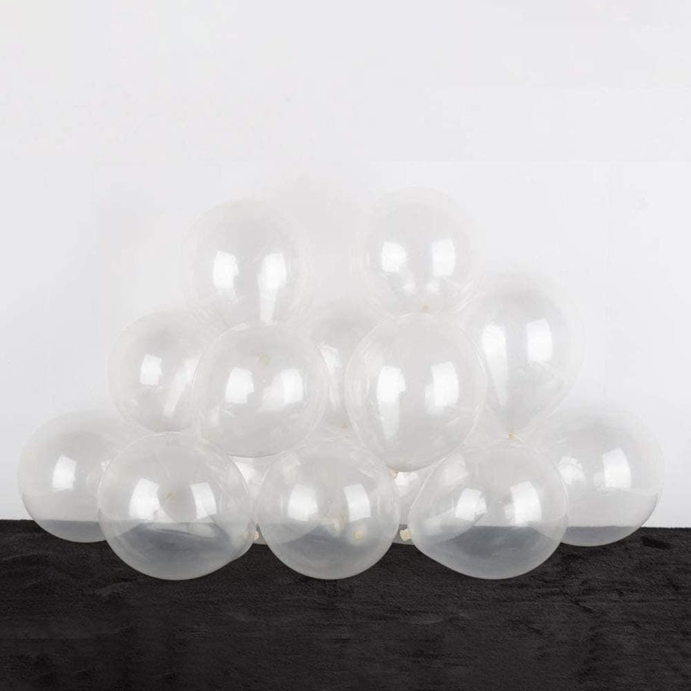 CC Wonderland 5 inch Clear Balloons Small Transparent Balloons Party Latex Balloons Quality Helium Balloons, Party Decorations Supplies Balloons, Pack of 120