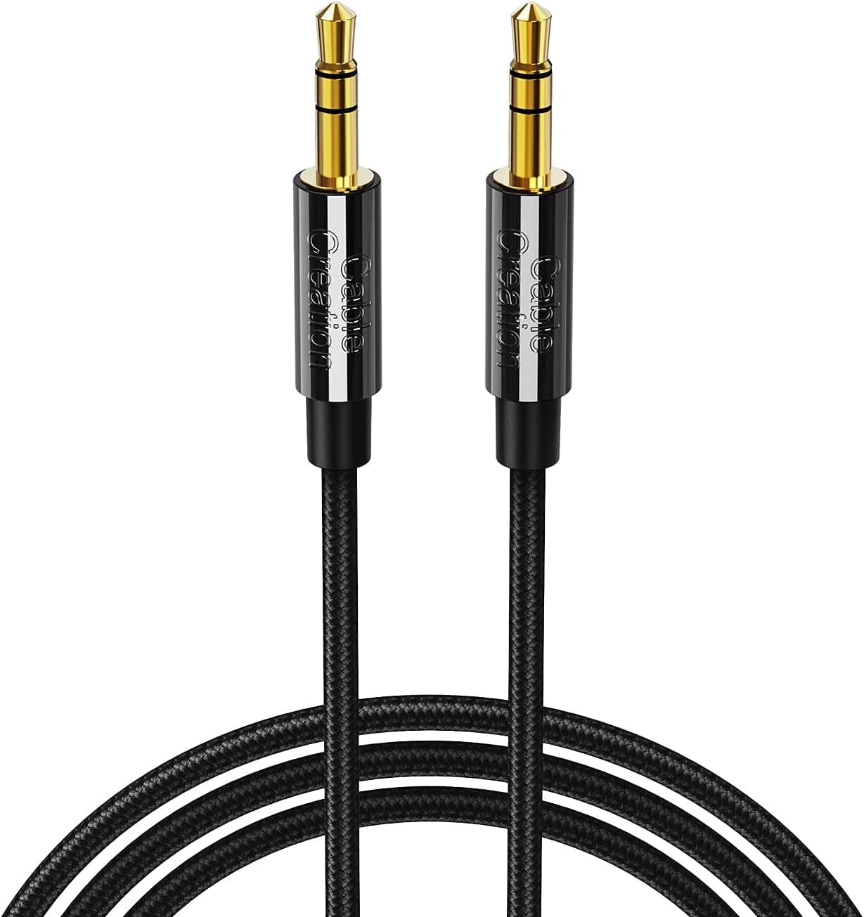 CableCreation 3.5mm Aux Cable, 3.5mm Male to Male Stereo Audio Cable Compatible with iPhones, Fire HD Tablets,Beats Headphones, Home/Car Stereos & More, [6 Feet 1.8M] Black