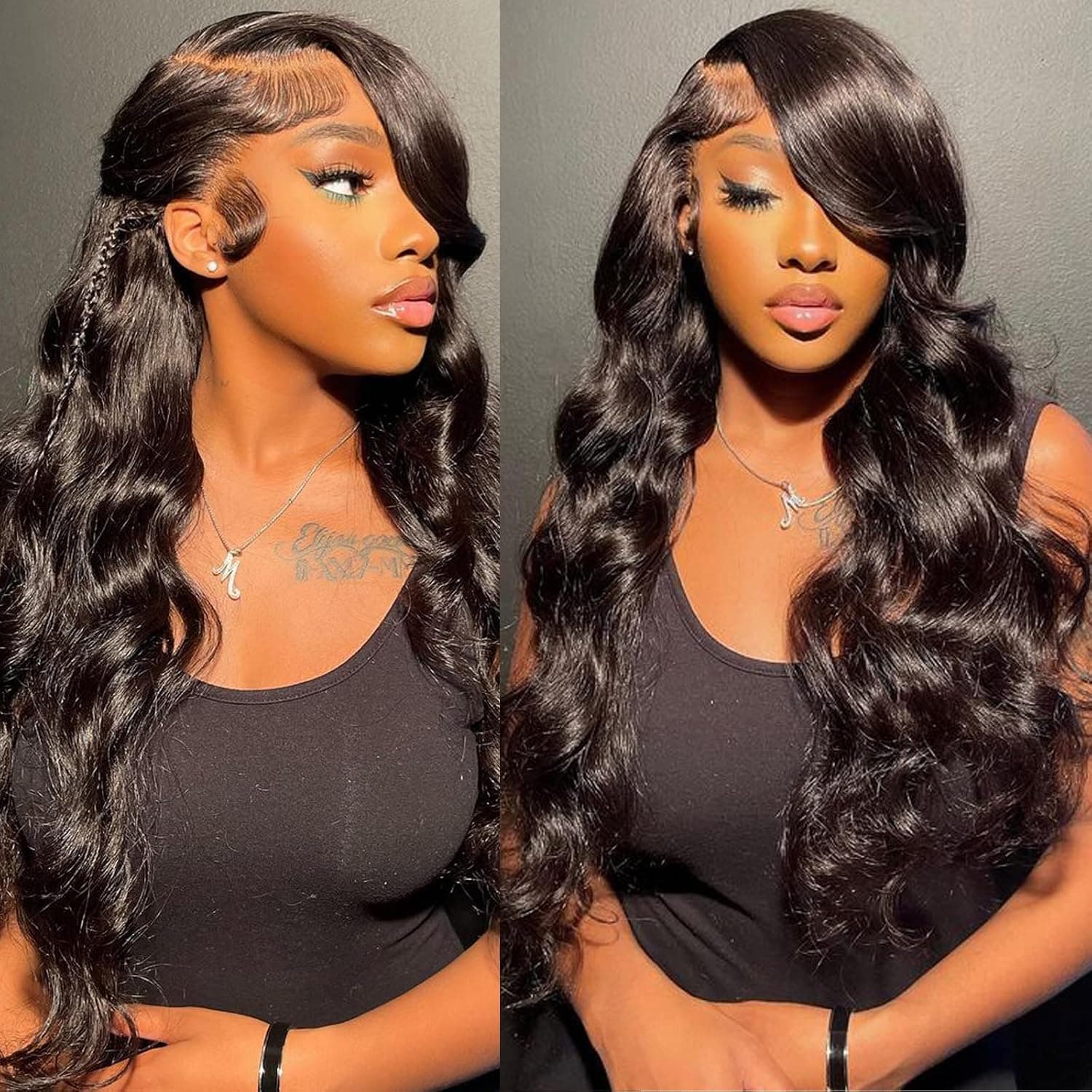 Body Wave Lace Front Wigs Human Hair 13x4 HD Lace Frontal Glueless Wigs for Black Women Pre Plucked with Baby Hair 180% Density Unprocessed Brazilian Virgin Hair Wigs Free Part Narual Color 20in
