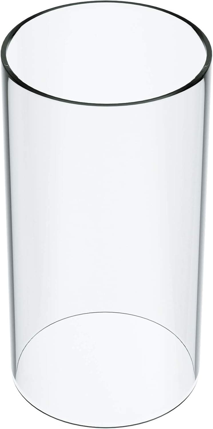 KETELAMP Hurricane Candle Holder Glass, Open Ended Glass, Bottomless Cylindrical Glass, Glass Lamp Shade of 4.3" x 10" (Multiple Specifications)