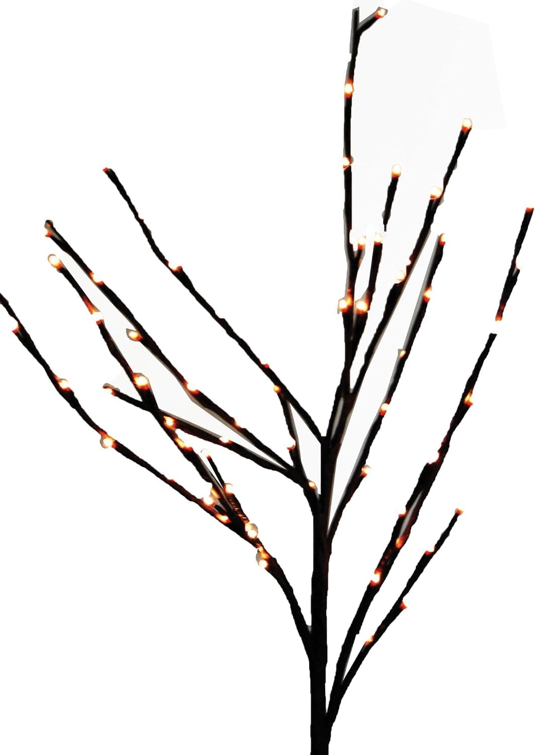 Red Carpet Studios Brilliant Blooms Pre-Lit Floral Decor, Plain Stems with Ball Lights