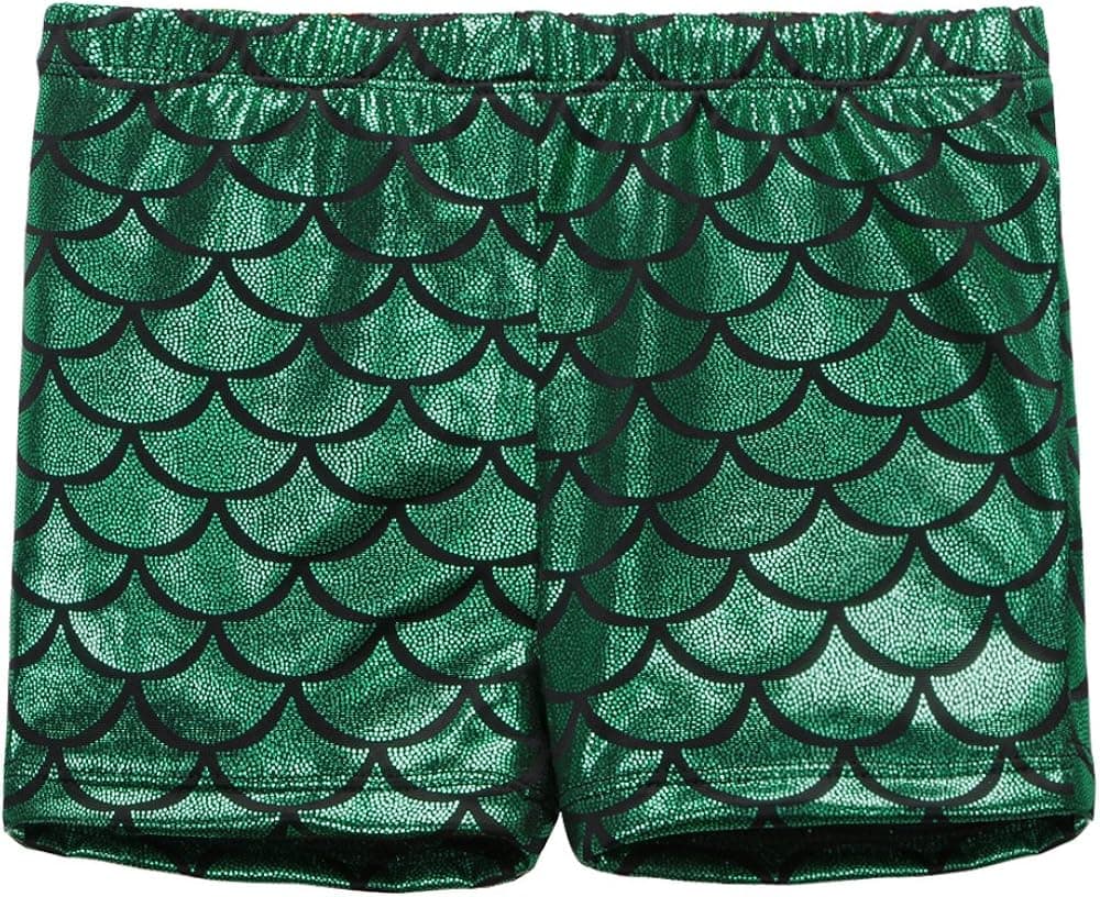 BAOHULU Girls Gymnastics Dance Shorts Sparkle Tumblewear