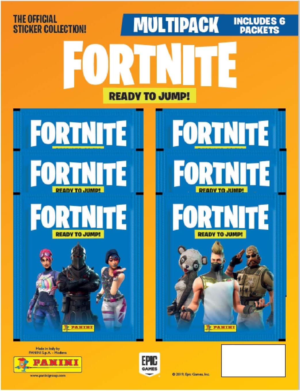 Panini 2518-038 Fortnite Stickers, Pack of 6