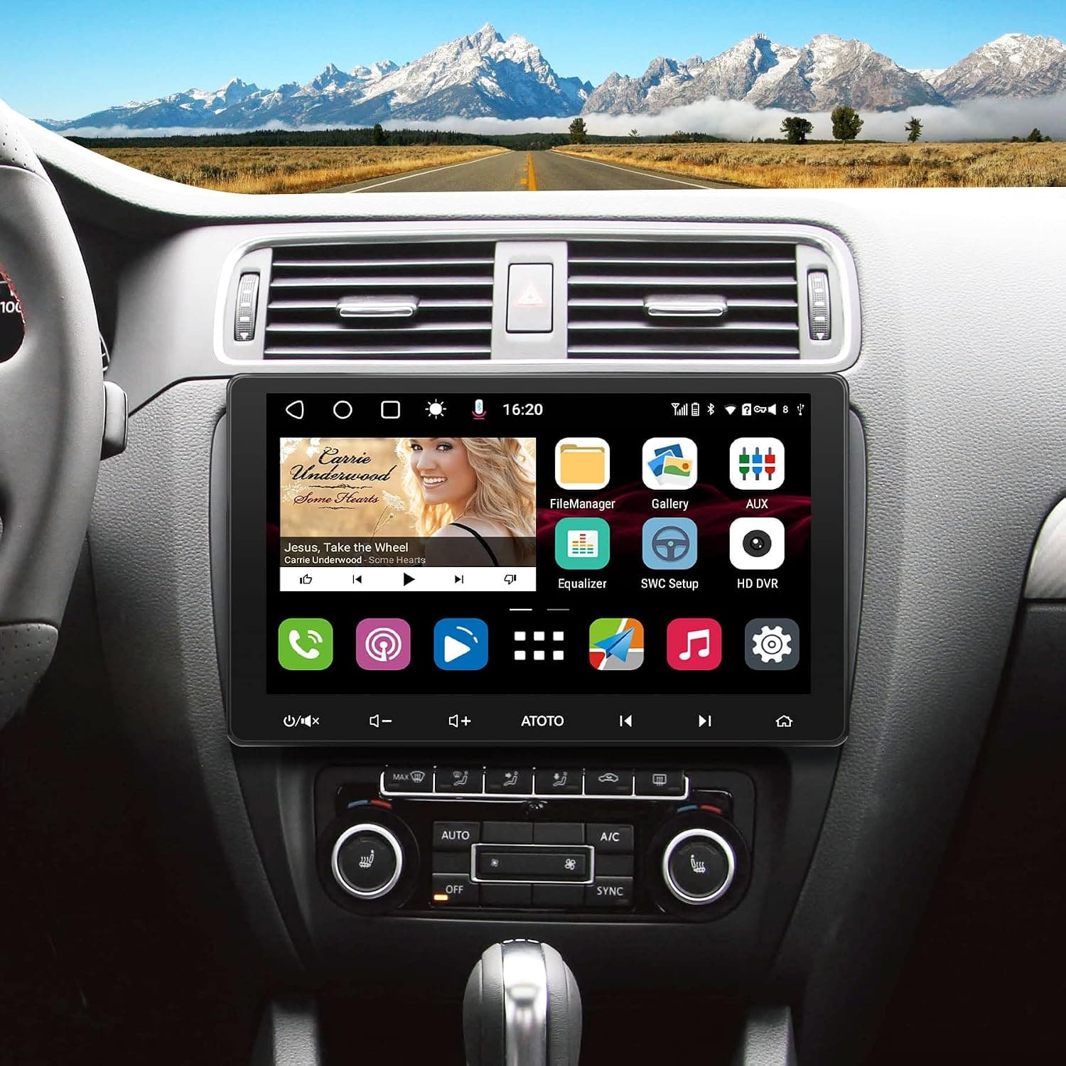 [For Selected VW Passat/Jetta/Tiguan] ATOTO S8 Standard 10.1 inch Car Stereo, Android In-Dash Navigation, Wireless CarPlay & Android Auto, 3GB+32GB, USB Tethering, HD Rearview with LRV, SCVC,S8VW114SD