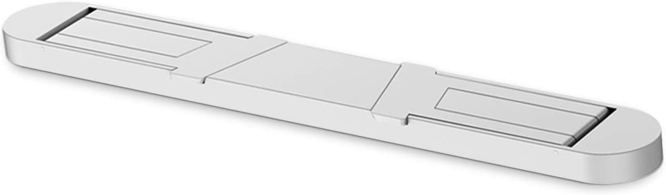 SAMONPOW Laptop Stand,Foldable Portable Laptop Holder ABS Slim & Light Adjustable 2-Level Angle Desktop Computer Laptop Tablet Mount Compatible with All Laptops and Tablets,White