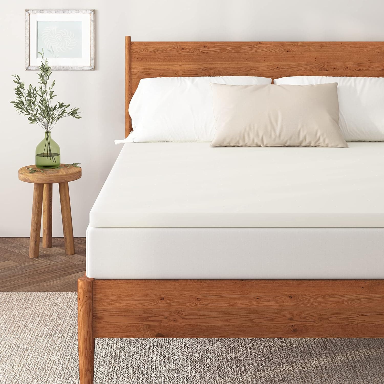 NapQueen 1.5 Inch Ventilated Memory Foam Mattress Topper, CertiPUR-US Certified, Twin