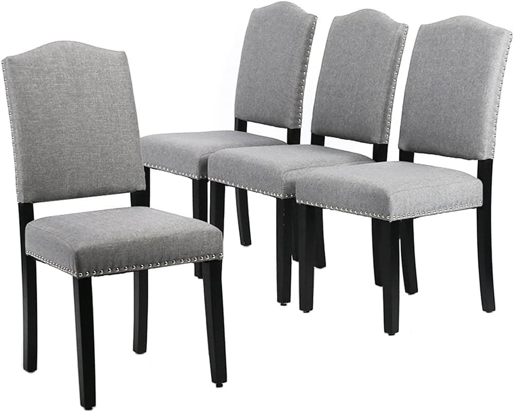 BestMassage Dining Chairs Armless Room Chair Accent Kitchen Solid Wood Living Modern Style for Home Furniture (Set of 4)