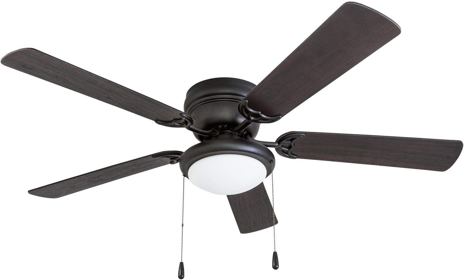 Portage Bay 50251 Hugger 52" Matte Black West Hill Ceiling Fan with Bowl Light Kit (Renewed)