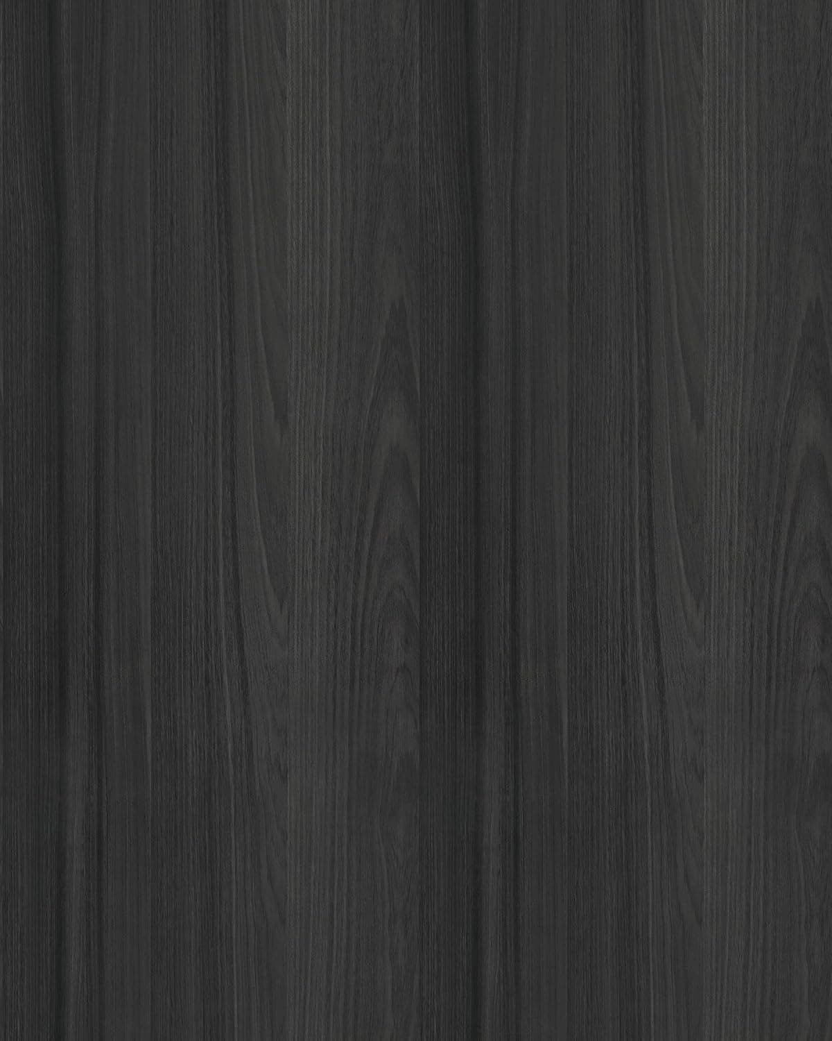 Fiula Black Peel and Stick Wallpaper Skin Feel Wood grain15.7 X78.7 Black Contact Paper Living Room Waterproof Removable Wallpaper Vinyl Wallpaper