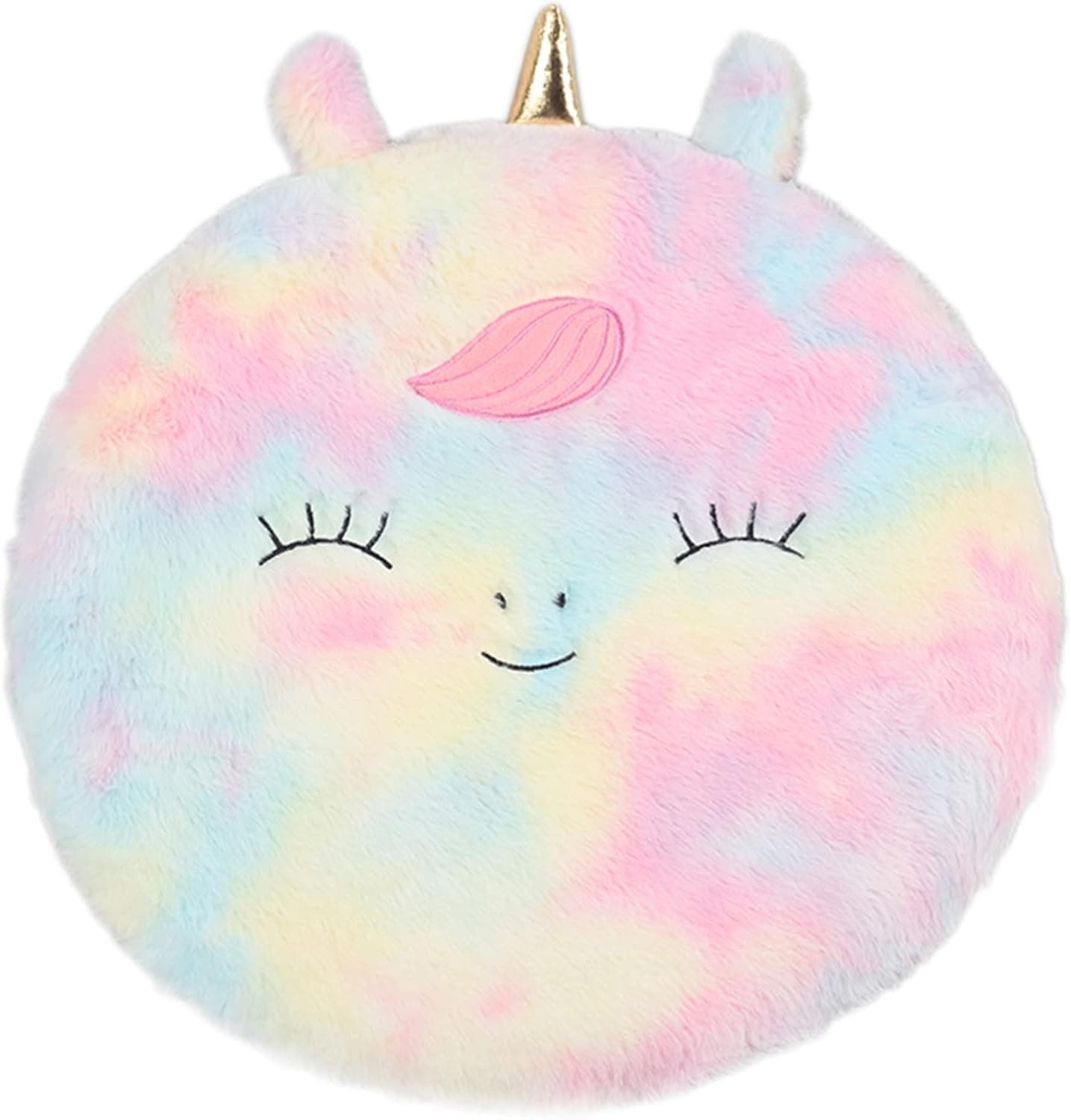 CHDN Memory Foam Seat Cushion Anti-Slip Cute Animal Cover Soft Round Stool Cushion Chair Pad Floor Mat 16 Inch (Unicorn)