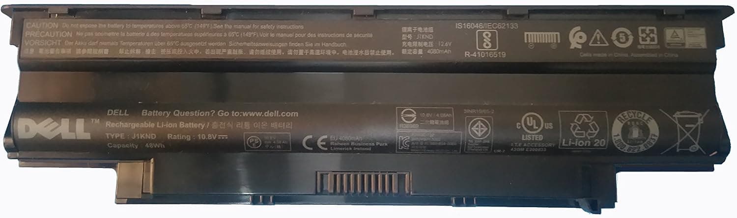 Dell Battery J1KND for Inspiron N4010 N4010D N5010 N5050 N5010D N5030 N7010 N7110 M501 13R 14R 15R Laptop 04YRJH, 06P6PN, 07XFJJ, 312-0233, 312-1205, 383CW, 451-11510, J1KND, WT2P4