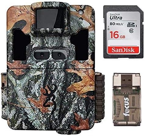 Browning Dark Ops Pro XD Dual Lens 24MP 1080p Trail Camera Bundled with 32GB SD Card and Memory Card Reader (3 Items)