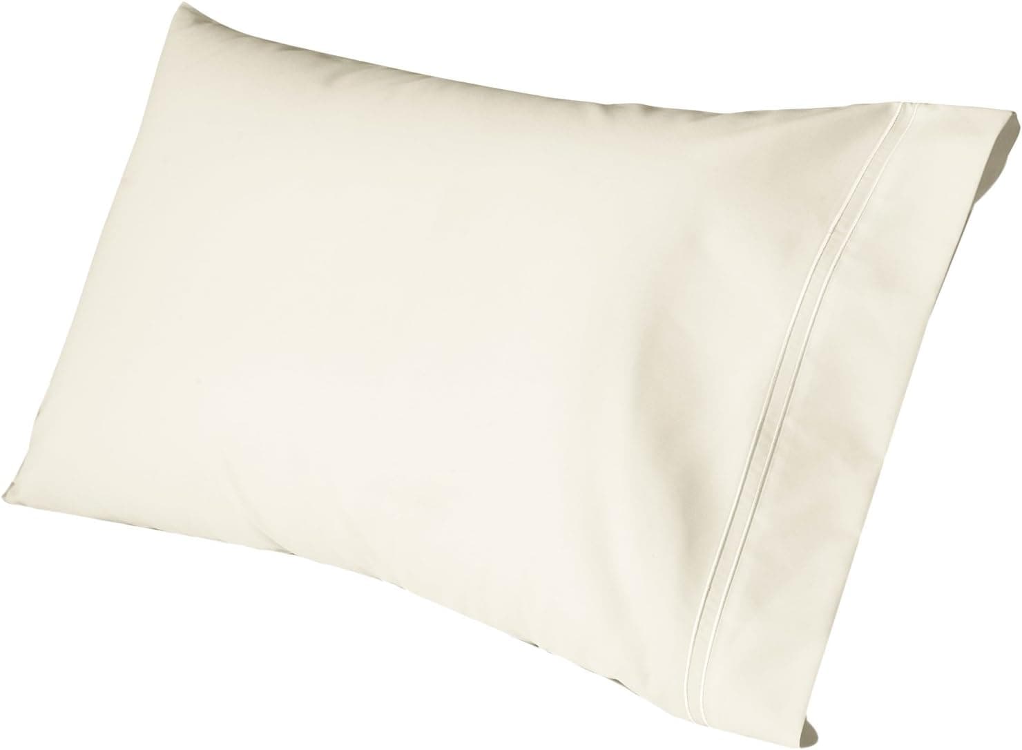 Cuddledown 400 Thread Count Sateen Pillowcase, Standard/Queen, Ivory