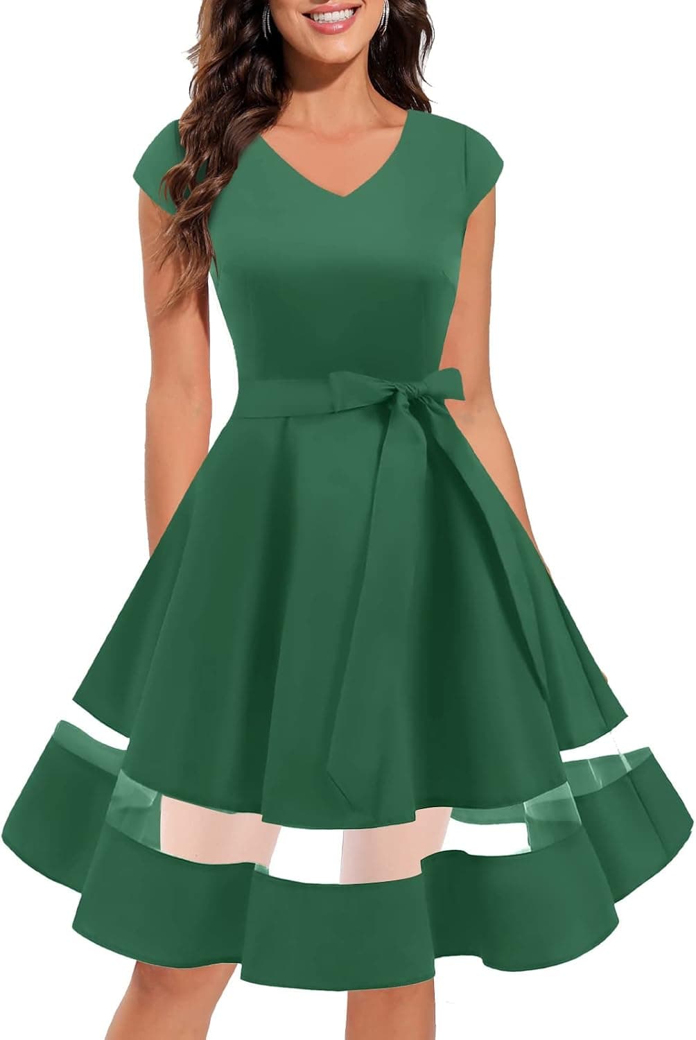 Tea Party 1950s Vintage Audrey Hepburn Sleeveless Spring Dress for Women 2023