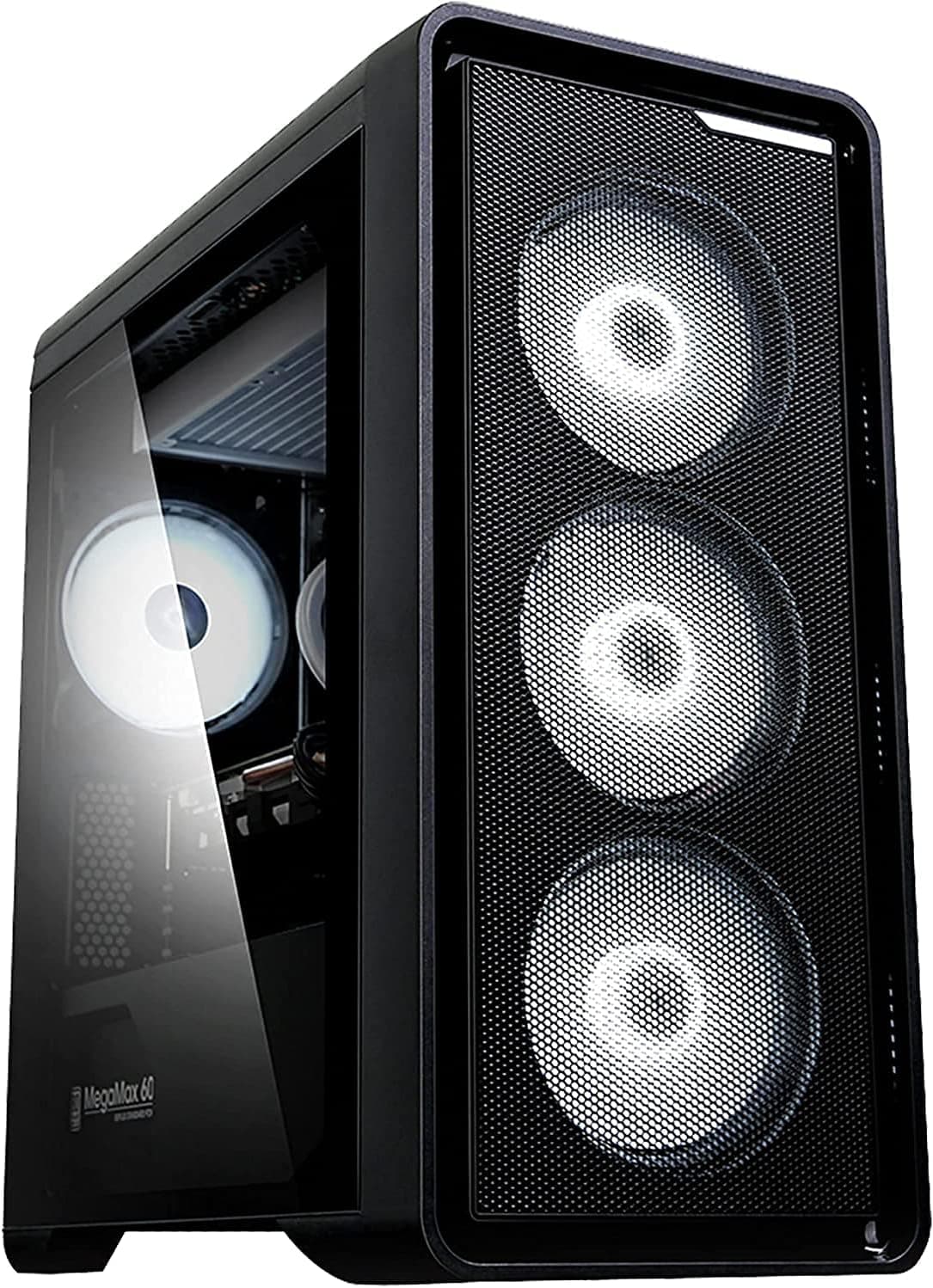 Zalman M3 Micro mATX Mini Tower ATX Gaming PC Case, Tempered Glass, Upper AIO, Supports 240mm Liquid Cooler, (4X) Pre-Installed LED Fans, Full Mesh Front Panel (M3 Plus),Black