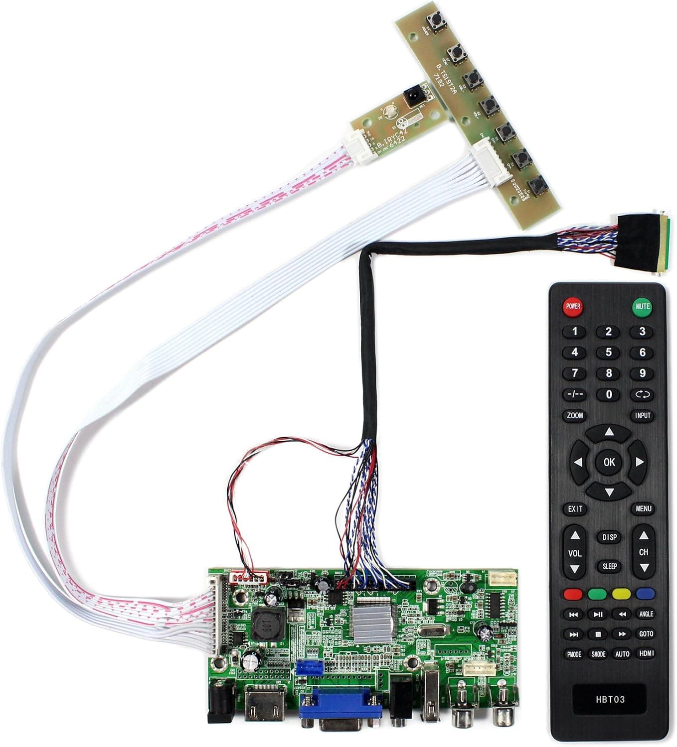 VSDISPLAY HD-MI VGA 2AV USB Audio LCD Controller Board Work for 15.6" 17.3" 1600x900 B173RW01 LP173WD1 N173FGE N17306 LP156WD1 B1156RW01 40Pin LVDS LED Backlight Monitor