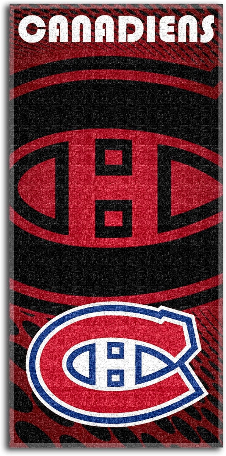 NHL Montreal Canadiens Emblem Beach Towel, 28 x 58-Inch