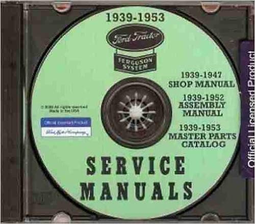 FERGUSON TO-20, TO-30, TE-20, TEA-20, TEF-30 & MORE TRACTOR FACTORY REPAIR SHOP & SERVICE MANUAL On CD 1939, 1940, 1941, 1942, 1943, 1944, 1945, 1946, 1947, 1948, 1949, 1950, 1951, 1952, 1953