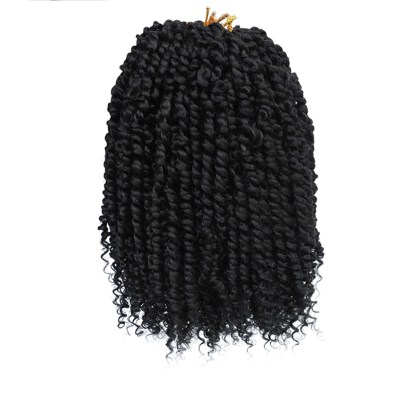 8 Packs Pre-twisted Passion Twist Hair 10 Inch Pre-looped Passion Twists Crochet Braids Passion Twist Crochet Hair Extensions (10 Inch 8 Packs, 1b)