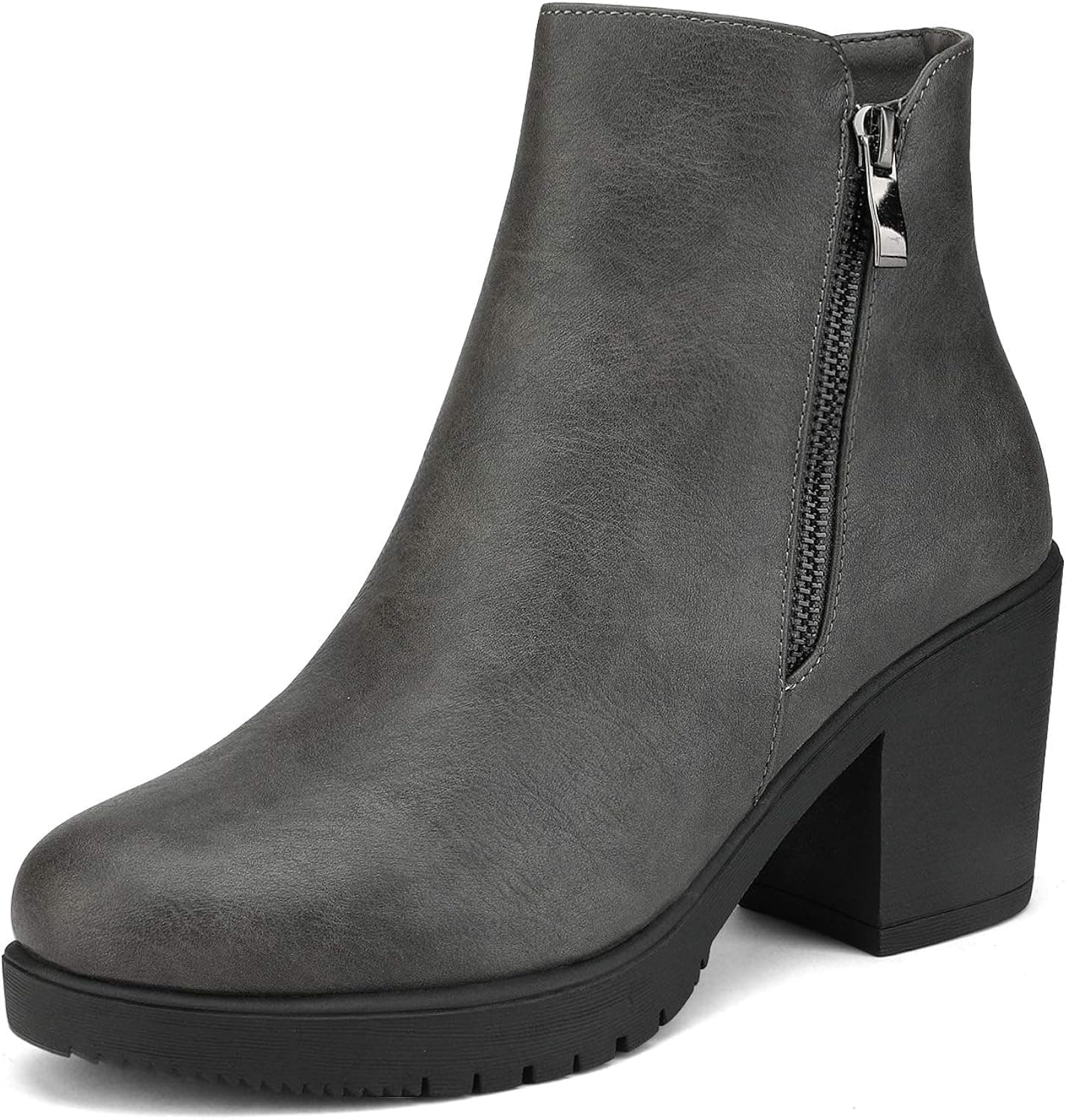 DREAM PAIRS Women's Low Heel Chunky Ankle Boots Winter Shoes