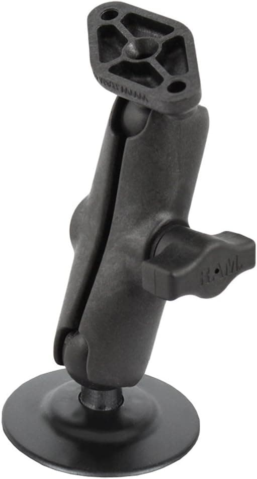 RAM 1"" Diameter Ball Mount with 2.5"" Flex Adhesive Base & Diamond Base Adapter; Overall Length: 5.375"