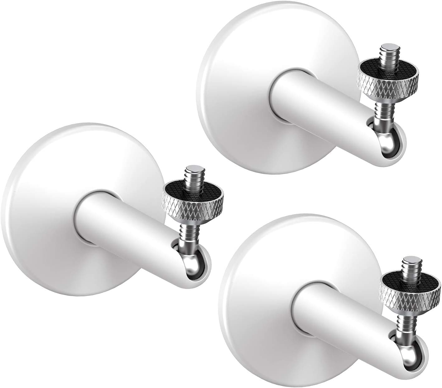 [3 Pack] KIWISMART Wall Mount Compatible with Ring Stick up Cam Wired/Battery and Ring Indoor Cam HD Securit Camera Metal Mount with 360 Degree Adjusable Mount (White)