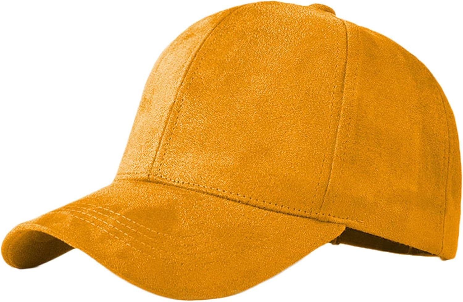 Andongnywell Classic Faux Leather Suede Baseball Cap Corduroy Dad Caps Adjustable Casual Low Profile Dad-Hat