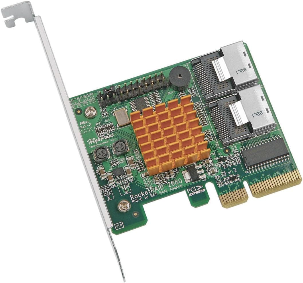 High Point RocketRAID 2680 8-Channel PCI-Express x4 SAS 3Gb/s RAID Controller