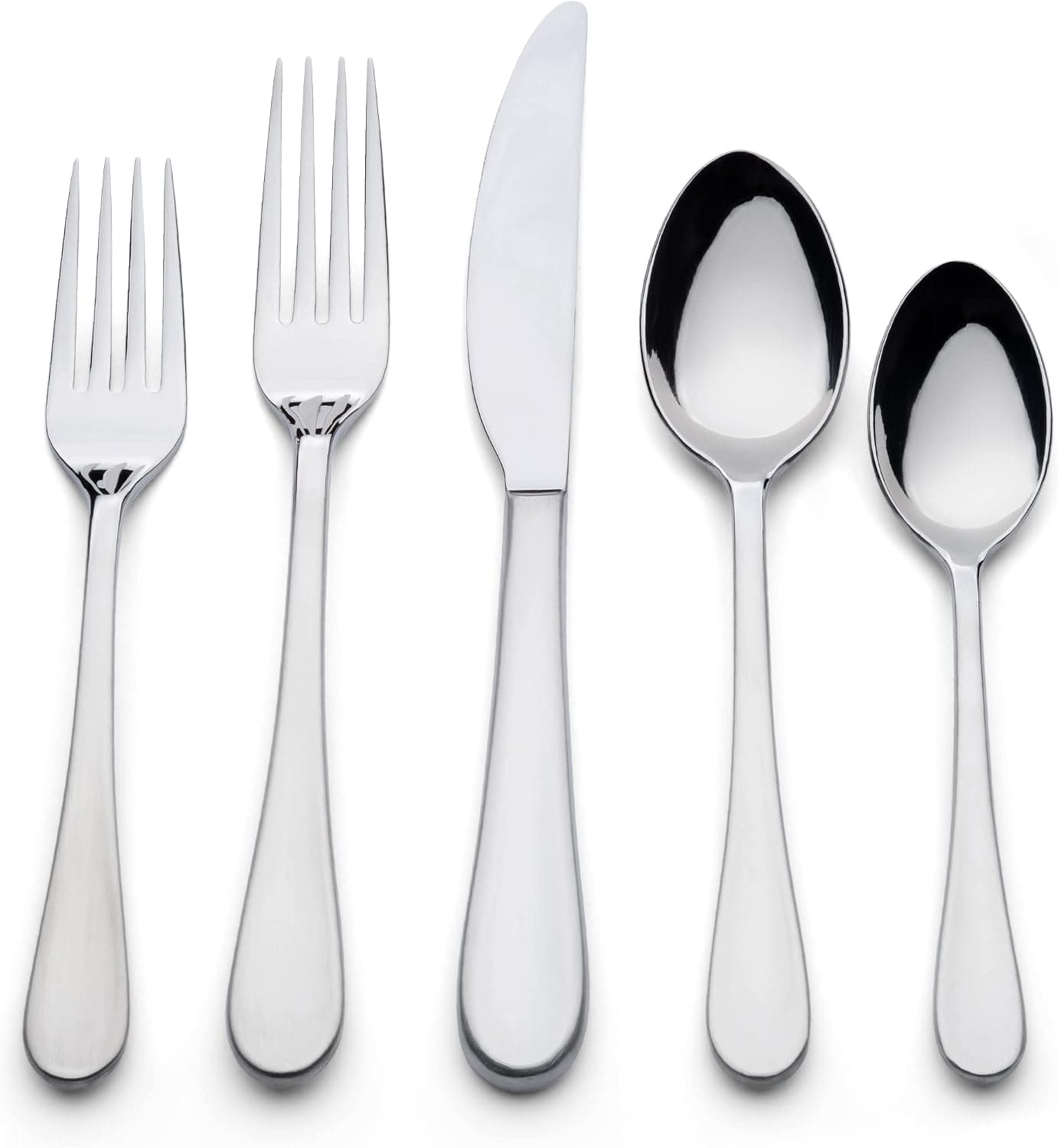 Chefs 18/10 Stainless Steel 20pc Flatware Set, Service for 4, Mesa Satin