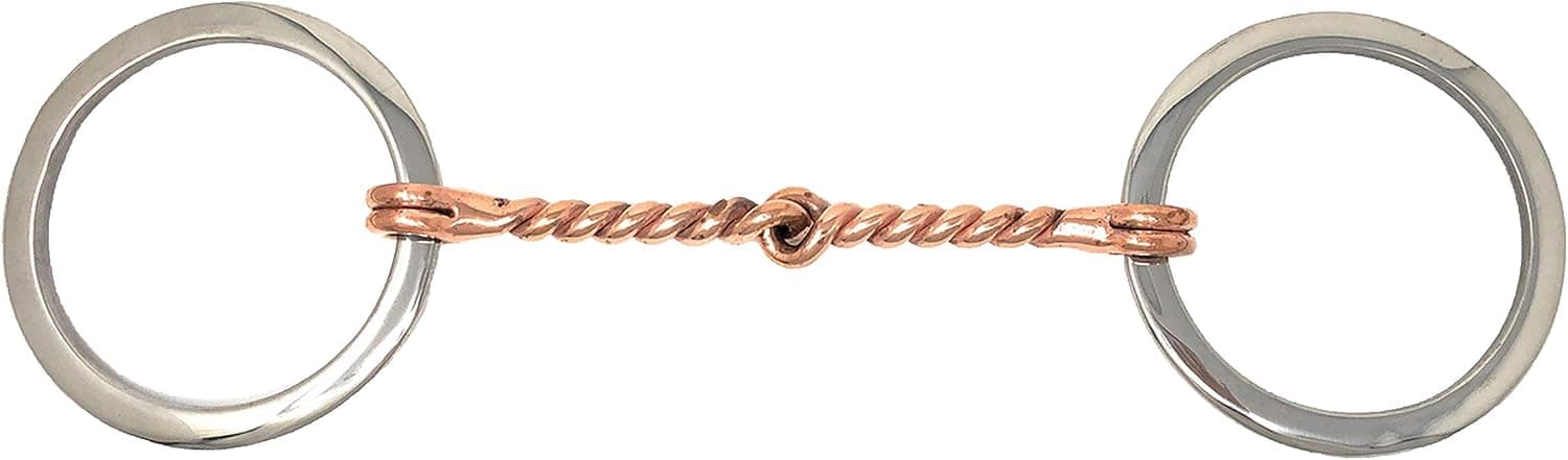 Horse Western Tack 5" Twisted Wire Copper Mouth Snaffle Bit 3515