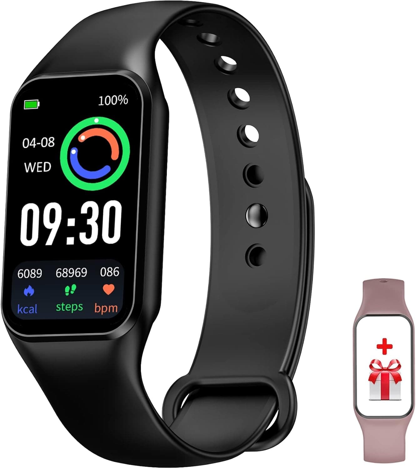 Smart Watch for Men Women - Oximeter (SpO2) Calorie Pedometer, Sleep and Heart Rate Monitor, 24 Sports Modes 1.47 Inch HD Screen, iP68 Waterproof, Fitness Tracker Compatible with Android and iOS Phone