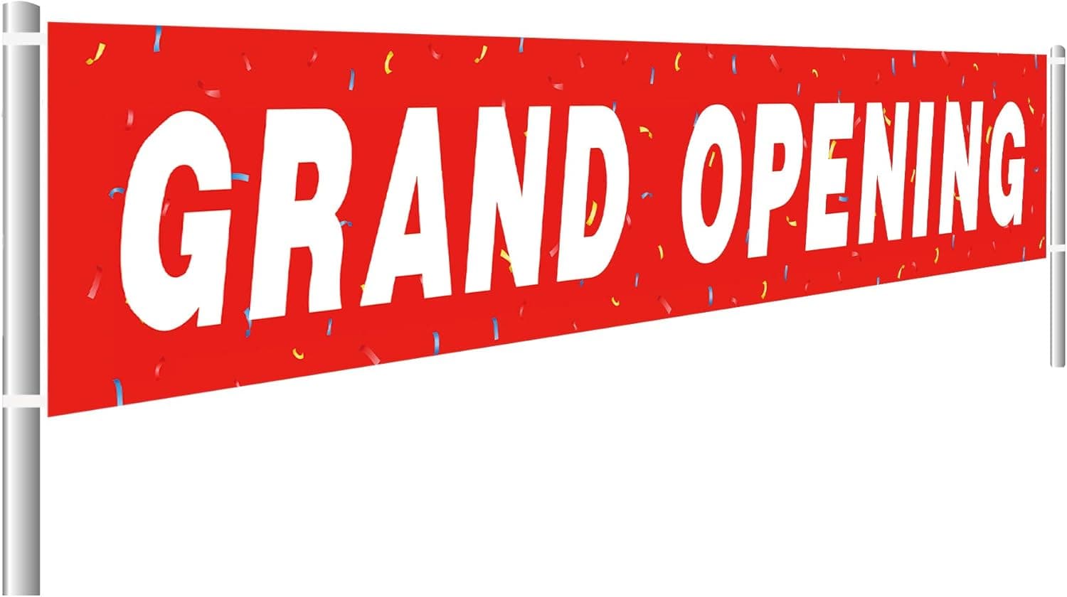 Large Grand Opening Banner, Retail Store Shop Business Sign, Business Office Store Front Banner, Store, Advertising, Flag (9.8x1.6 feet)