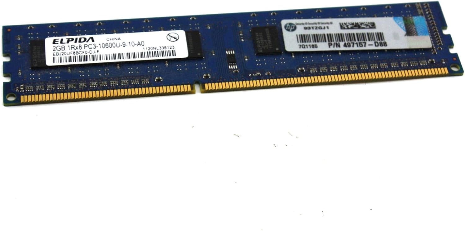 ELPIDA DDR3 DIMM 2GB Memory Ram PC3-10600U-9-10-A0 EBJ20UF8BCF0-DJ-F