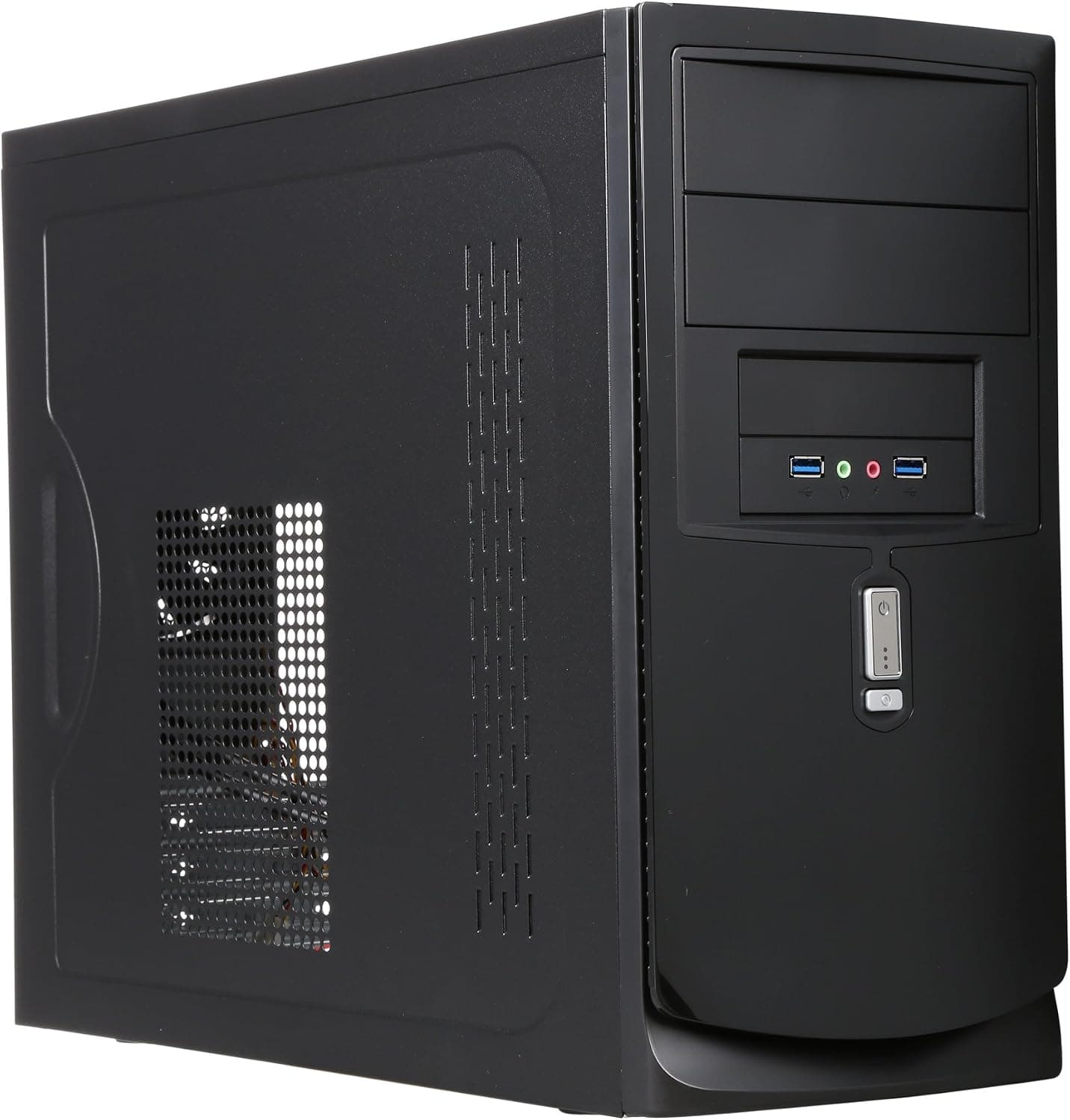 Rosewill 90mm Fan Glossy Finish Micro-ATX Mini Tower Computer Case with 400W Power Supply Cases I3-397-BK Black
