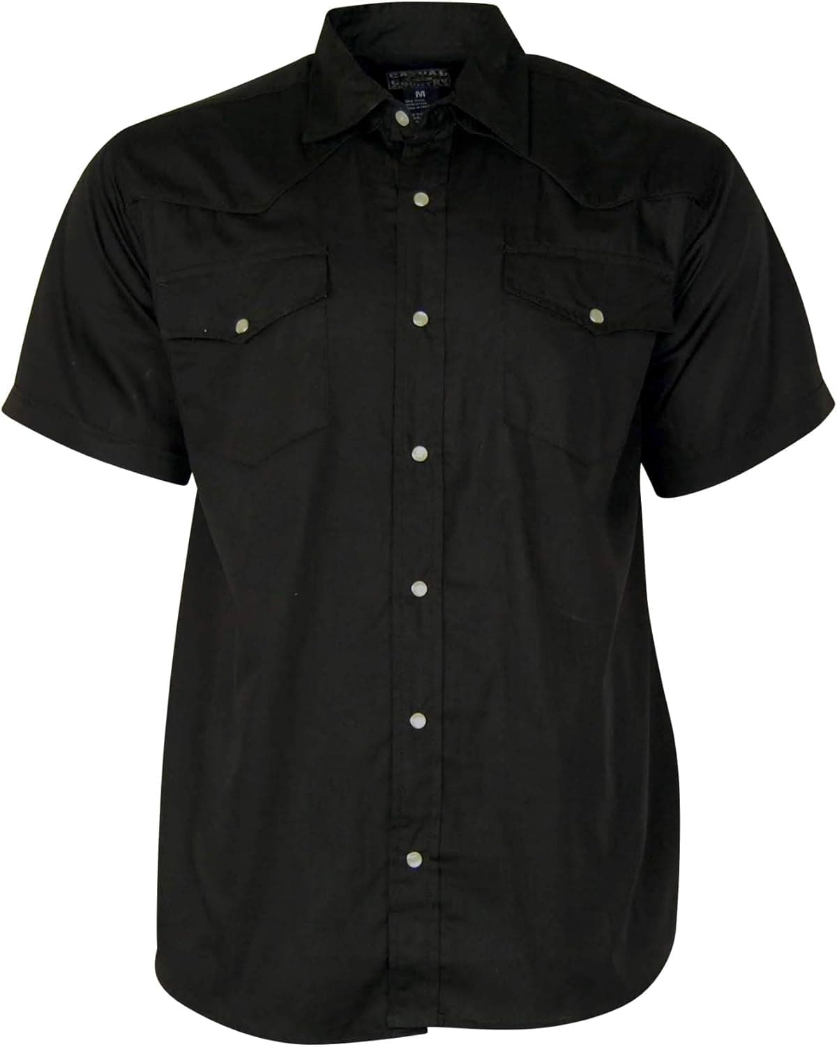 Men's Short Sleeve Solid Western Shirt | Pearl Snap Front
